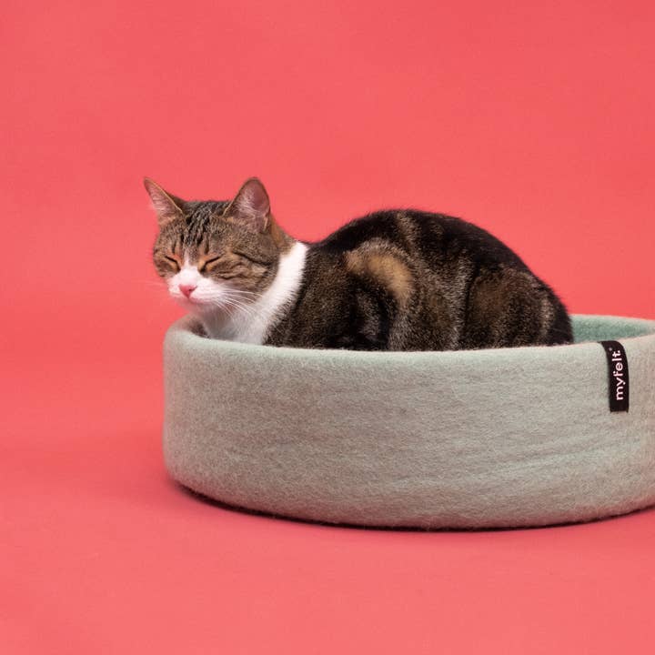 myfelt - Wholesale Pet Bed - Cat/Dog - Fine cat basket - red orange inlay2