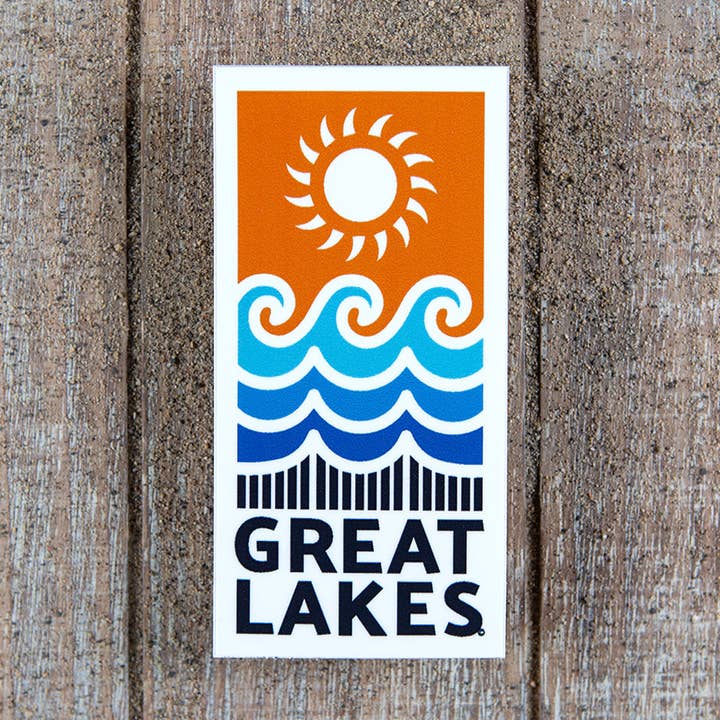 Great Lakes Waves Decal for wholesale by Right On Michigan