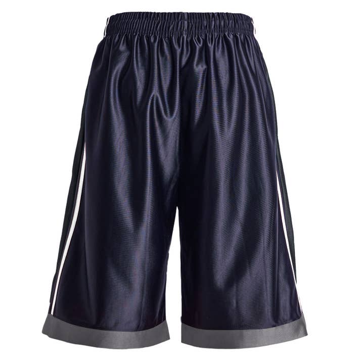 Navy Black White LeeHanTon Men's Basketball Shorts for wholesale on Faire