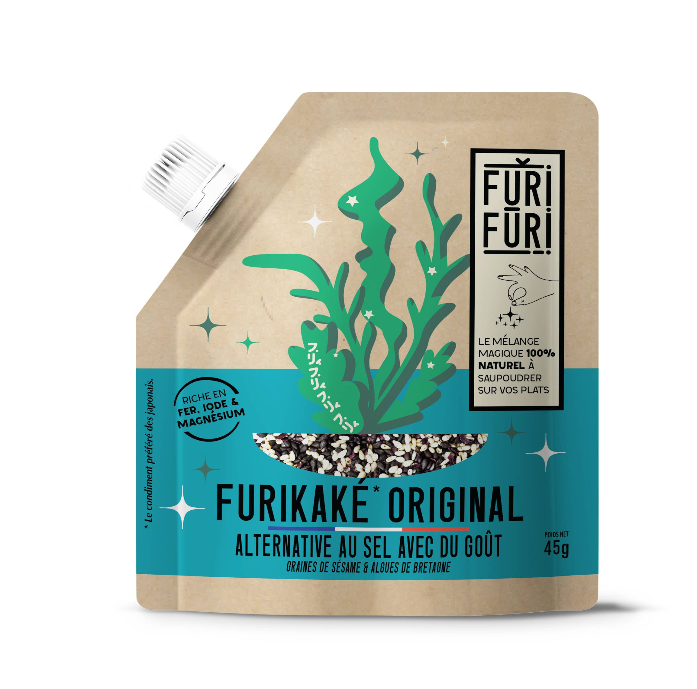 FURIFURI - Venta al por mayor Mezclas de especias - Furikake Original - Condimento de sésamo y algas - alternativa a la sal