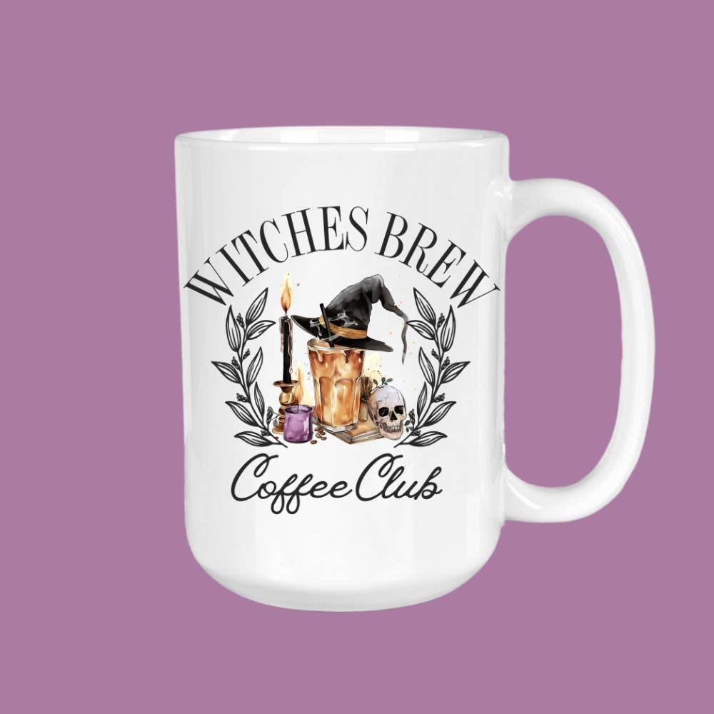 GirlySips - Wholesale Coffee Mug - Witches Brew Coffee Club, Spooky, Coffee Mug