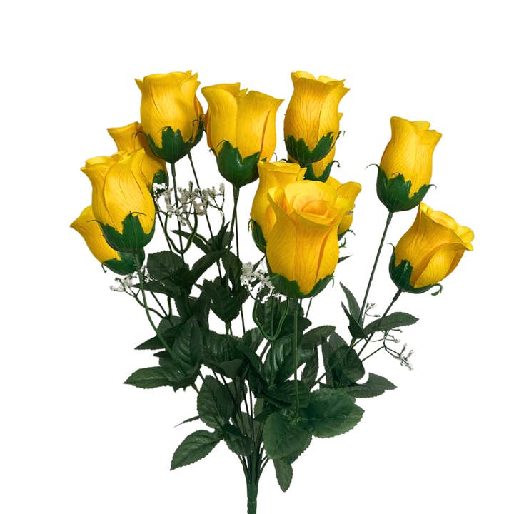 David Christopher's Collection - Wholesale Artificial Flowers - Rose Bud Bush x14