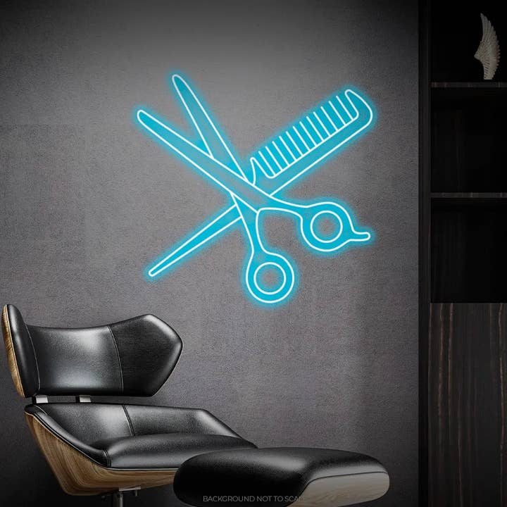 Schere und Kamm Ledneon für den Großhandel von Helloneon