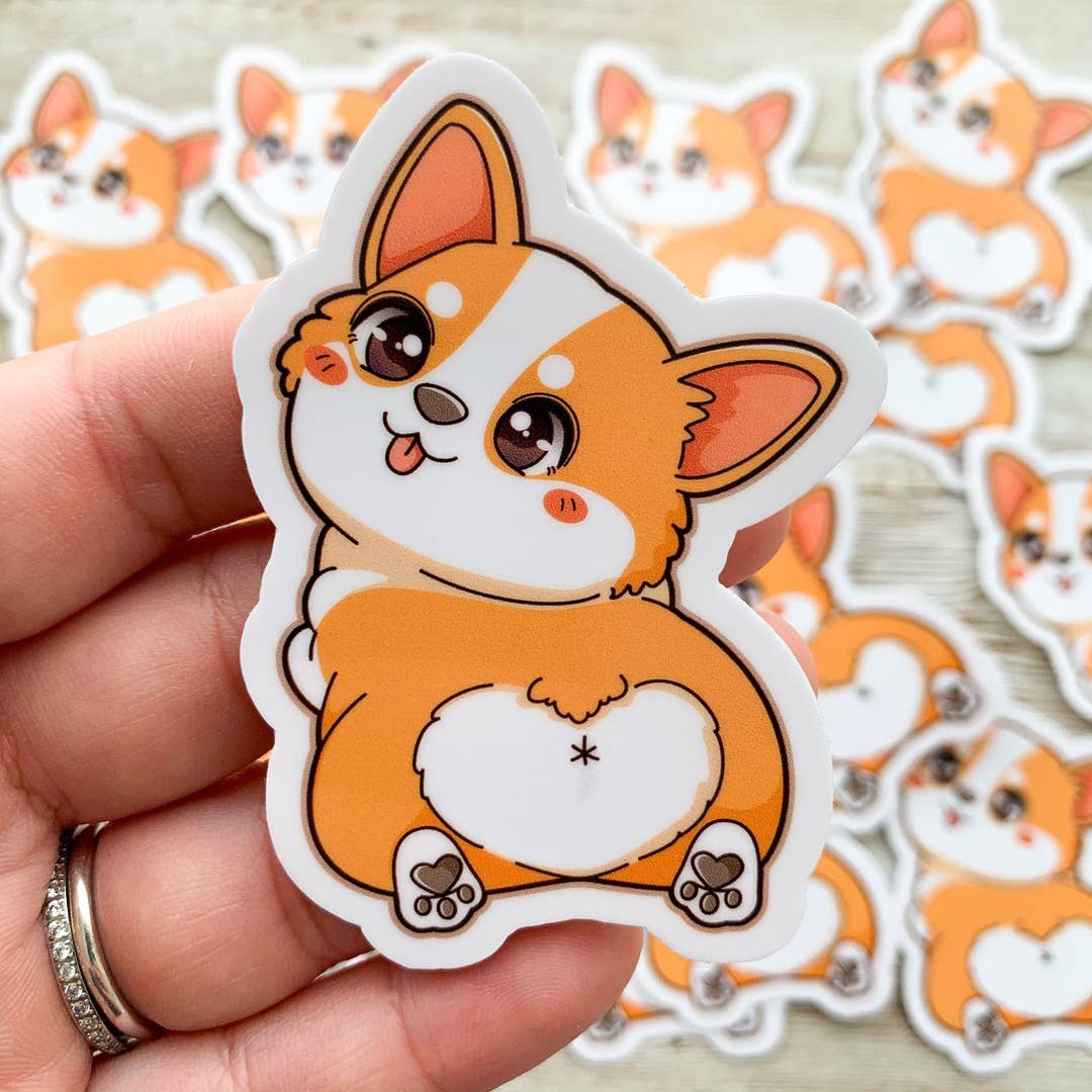 Wholesale Shiba Inu Airplane Ears Vinyl Sticker for your store