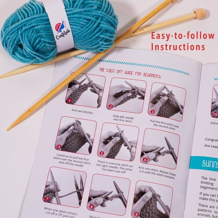 CraftLab - Wholesale Knitting/Crochet Supplies - Knitting Kit for Beginners, Kids and Adults