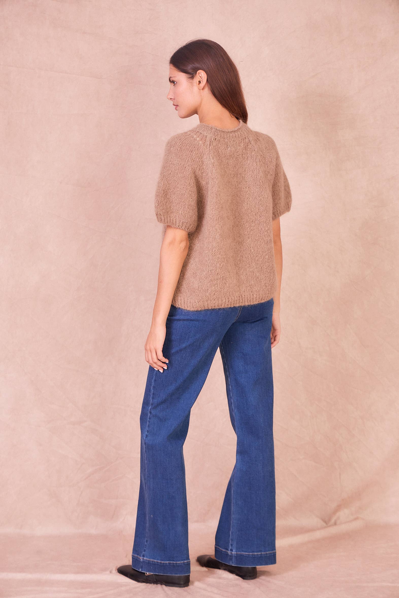 Calie Paris - Wholesale Knit Sweater - Women's - Short-Sleeve Mohair Blend Sweater11