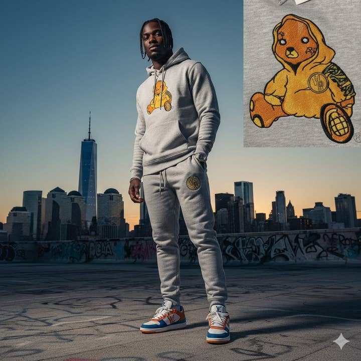 Combinaison en molleton premium grise pour adulte "Hoodie SZN" pour la vente par War Ready