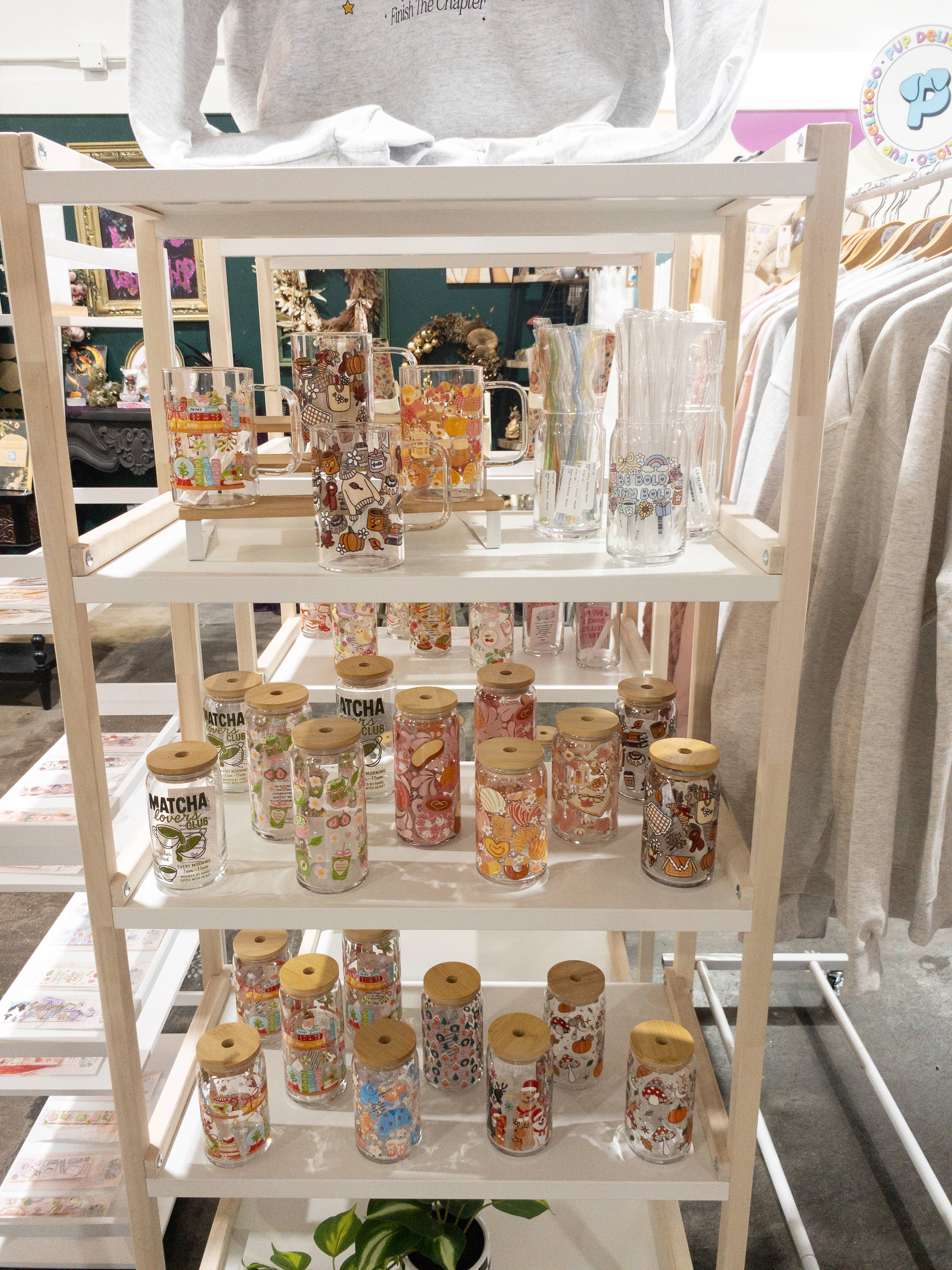 Be Bold Stay Bold - Wholesale Drinking Glass/Cup - Matcha Lovers Club Glass Cup 3