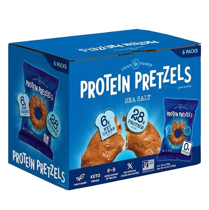 Crisp Power - Wholesale Pretzels - Protein Pretzel Sea Salt