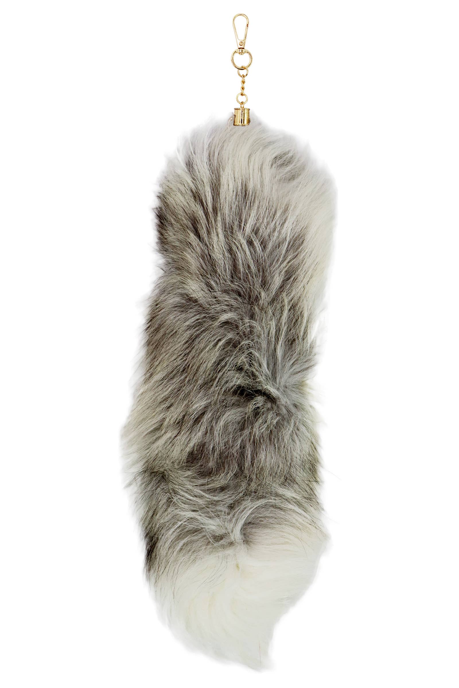 Cap Zone - Wholesale Keychain - Women's - Oversized Shaggy Fur Tail Key Ring - 18.5 Inch4
