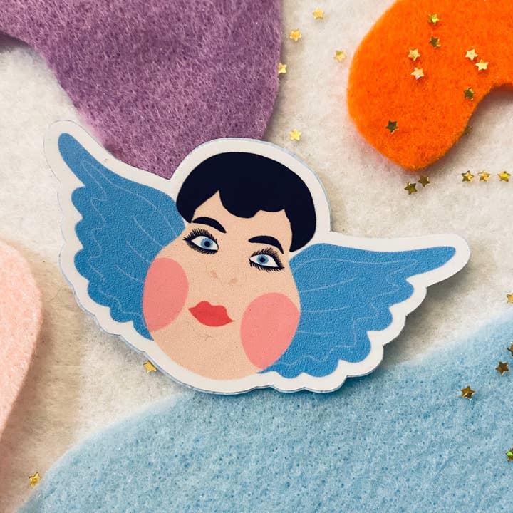 Angel Vinyl Sticker for wholesale by Get Stoked