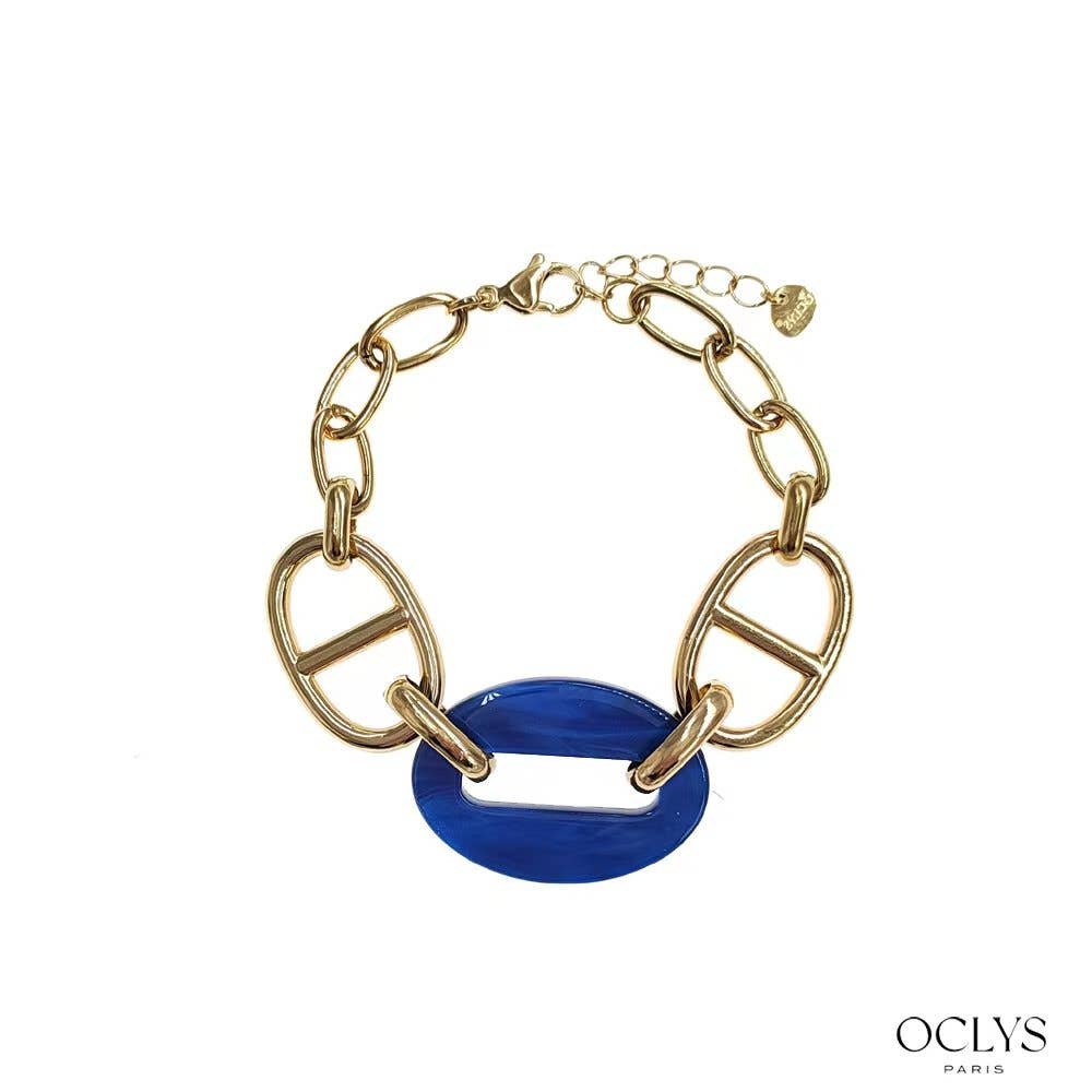 Oclys - Vendita all'ingrosso Bracciali a catena e a maglie - Bracciale a maglie grandi in acciaio inossidabile color oro Gili2