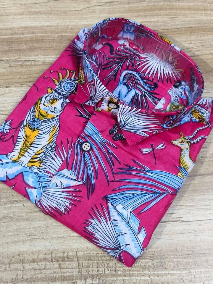 Mäns tryckta halv ärm skjortor för wholesale av Riddhi Siddhi