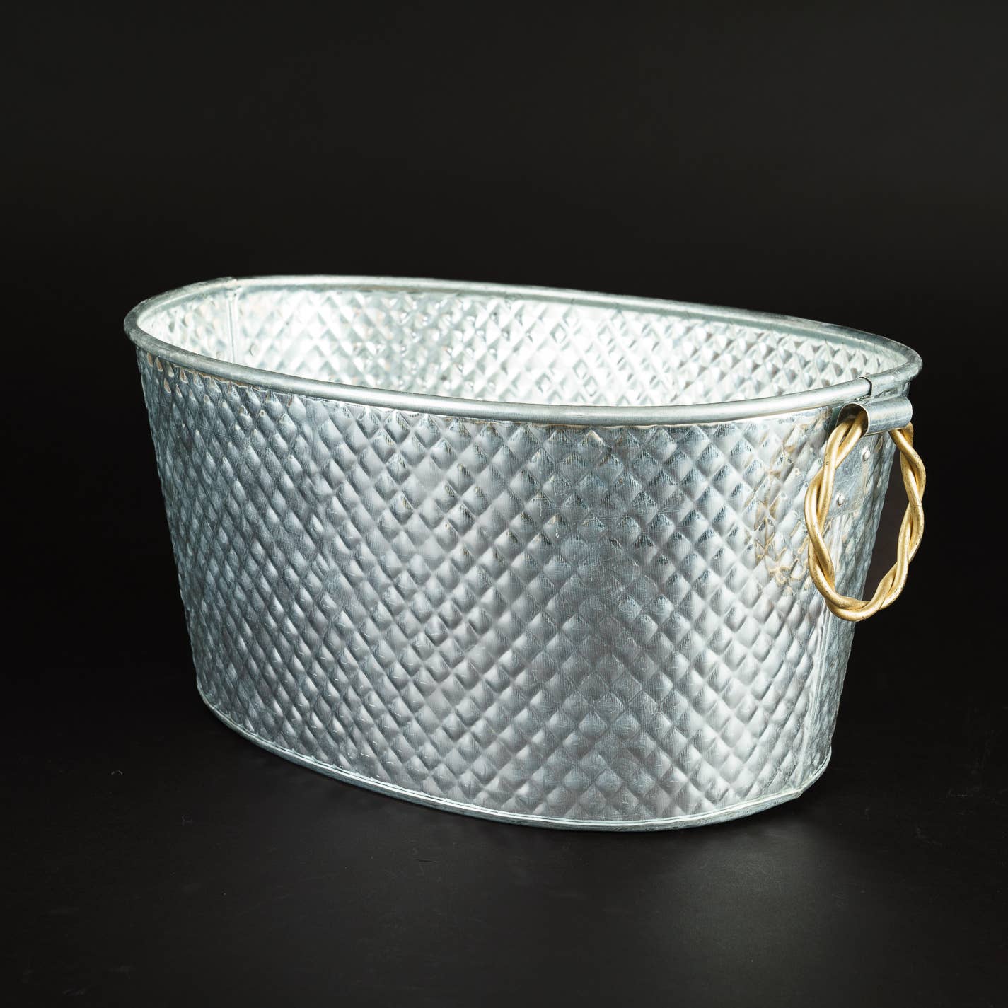 India Handicrafts Inc - Wholesale Bucket/Pail - 14" Oval Handle Tubs - Assorted Colors3