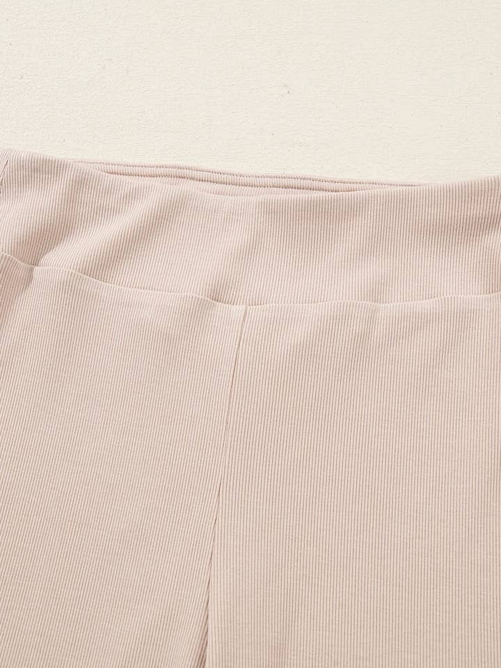 FULL TIME PURCHASE - Wholesale Lounge Set - Women's - Solid Color Oversize Slit Sweatshirt Ribbed Leggings 2pcsSet13