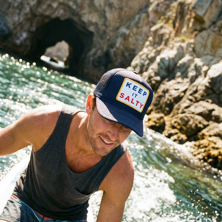 Keep It Salty Trucker Hat in Navy for wholesale on Faire2