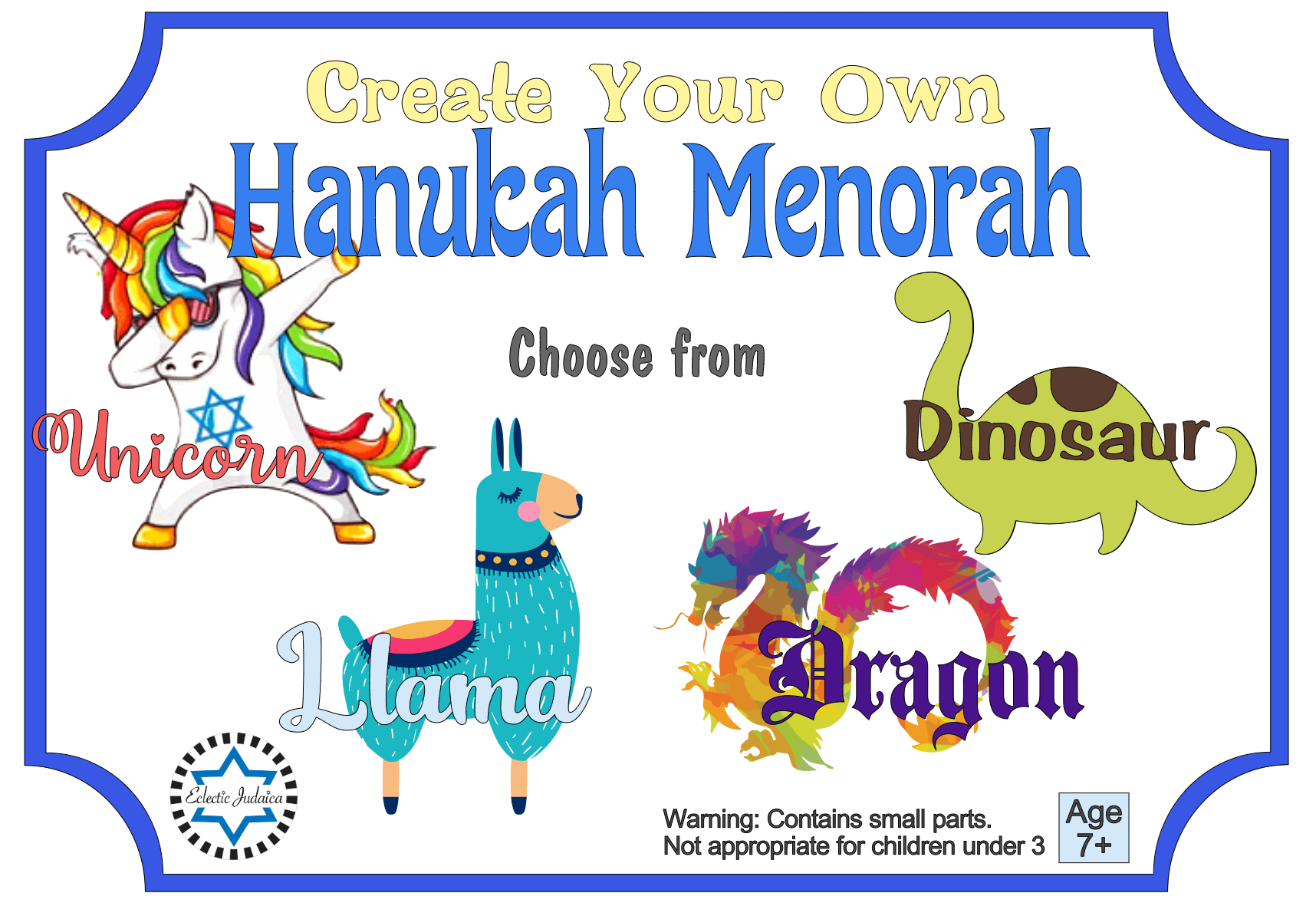 Eclectic Judaica - Wholesale DIY Craft Kit - Dragon Menorah Craft Kit2