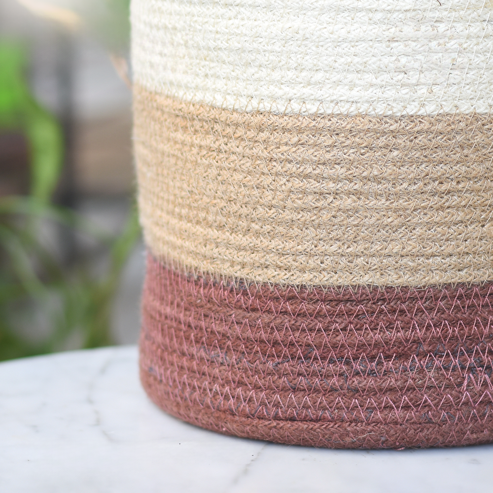 Liconte LLC - Wholesale Basket - Handmade Mid Size Jute Basket – Natural Storage Organizer3