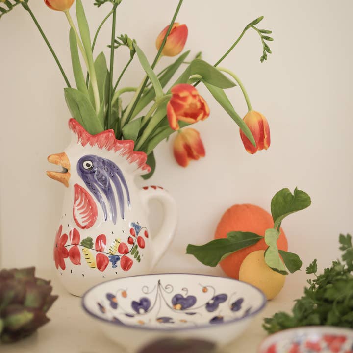Molleni - Wholesale Jug - Traditional Italian ceramic rooster pitcher