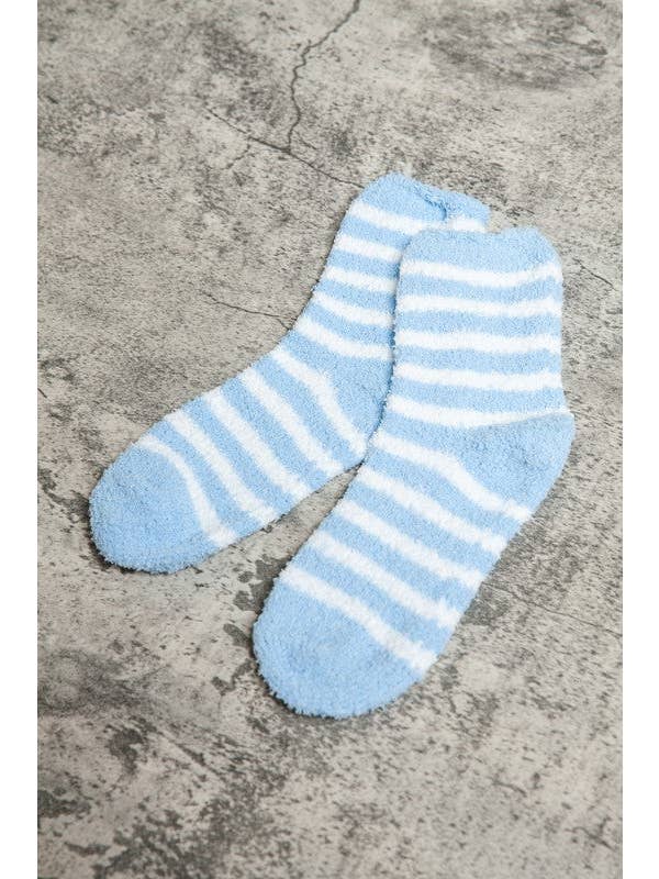 JOSSLYN by wall to wall - Vendita all'ingrosso Calzini - Donna - CALDI CALZINI PELUCHE A RIGHE IN PILE DI CORALLO | 40S020447