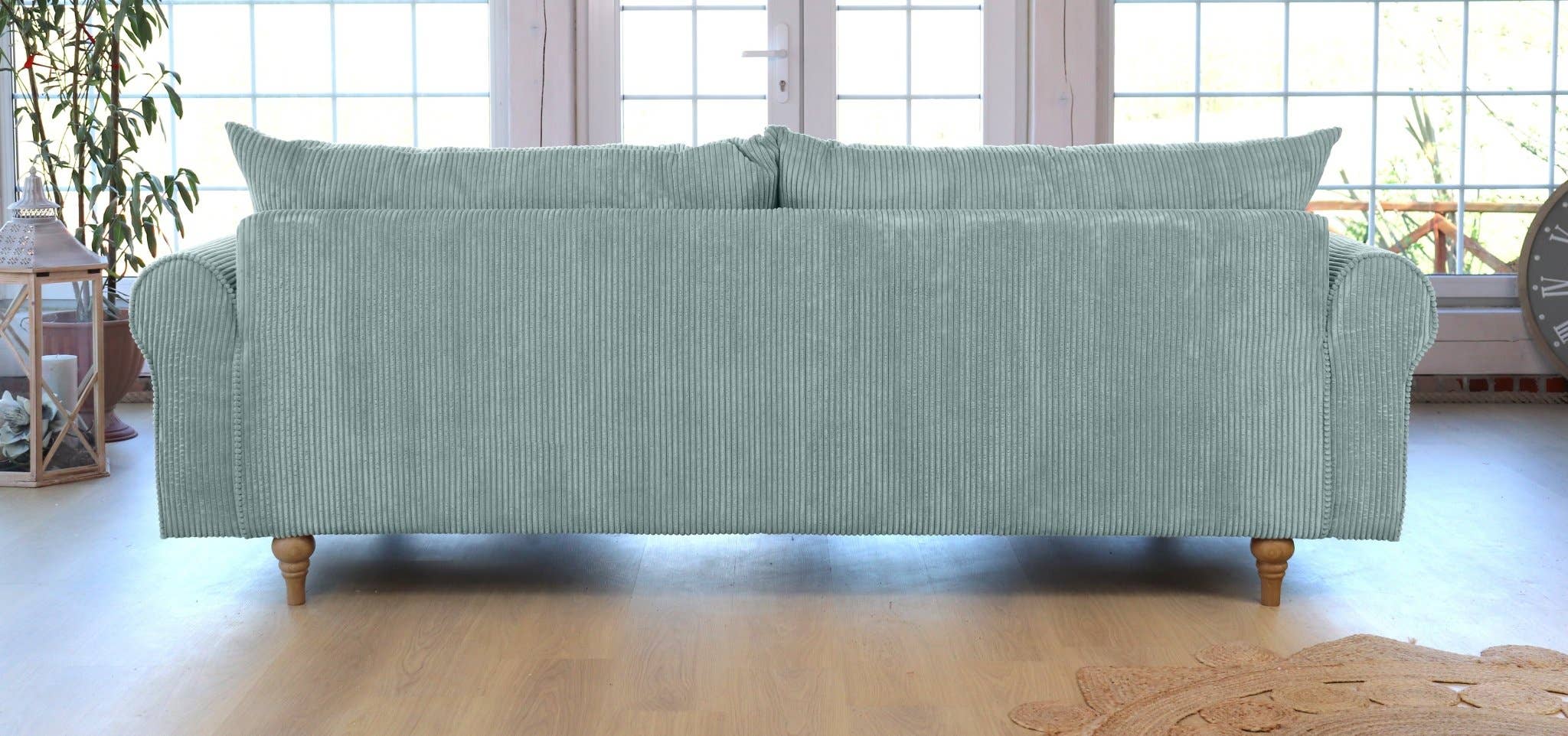 SCANDINAVIAN STORIES by MARTON - Wholesale Sofa - Turku 4-seater sofa/sofa bed Corduroy, Dusty Blue, removable & washable covers9