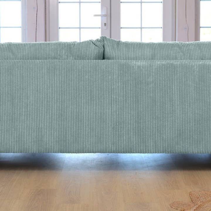 SCANDINAVIAN STORIES by MARTON - Wholesale Sofa - Turku 4-seater sofa/sofa bed Corduroy, Dusty Blue, removable & washable covers9