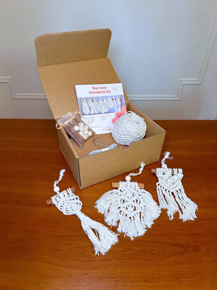 DIY Macrame Ornaments Kit for wholesale by Le Kit Créatif