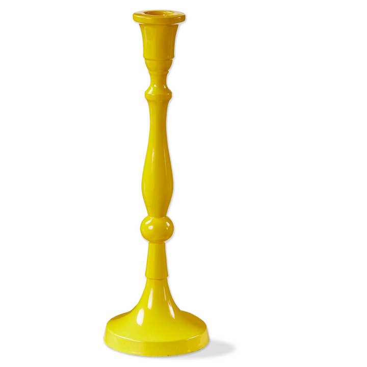 tag - Wholesale Candle Holder - Zahra Taper Holder Large Yellow Aluminum Everyday