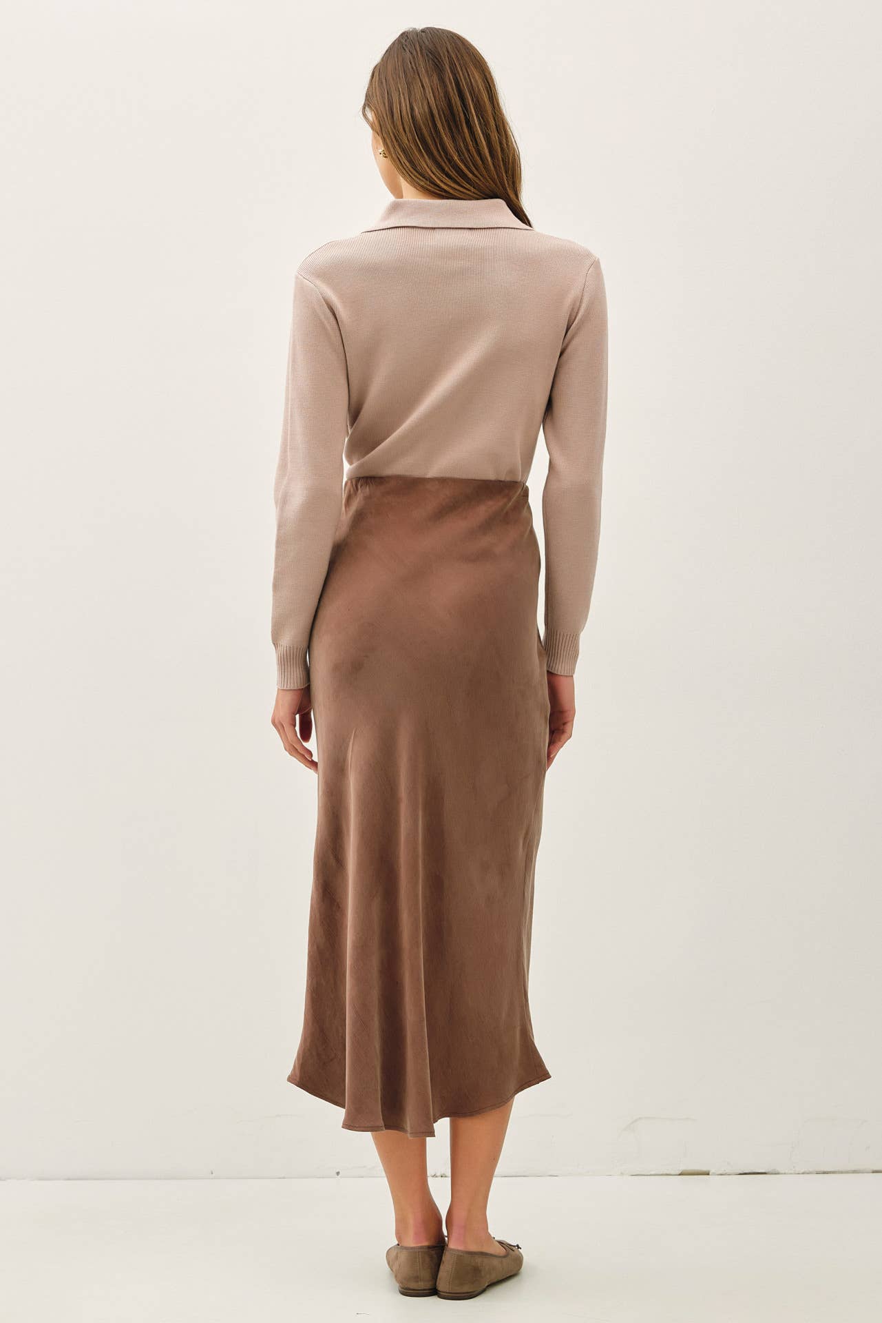 Be Cool - Vente Jupe – femme - JUPE MIDI EN SUÉDINE AVEC TAILLE ÉLASTIQUE13