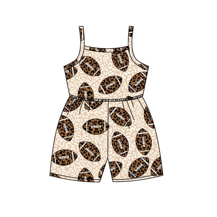Aier Wholesale - Wholesale Jumpsuit - Kids - Baby girls football baseball leopard summer jumpsuits2