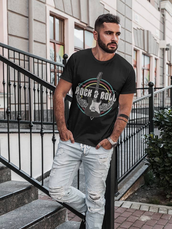 Camiseta Rock 'N Roll (blanca) para venta al por mayor de Zona Junkie