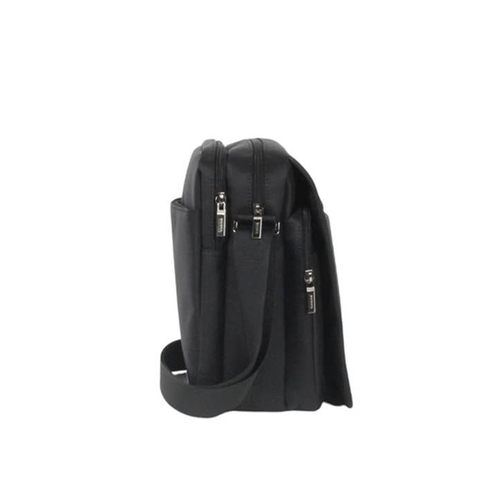Black MEN'S SHOULDER BAG, NYLON for wholesale on Faire1