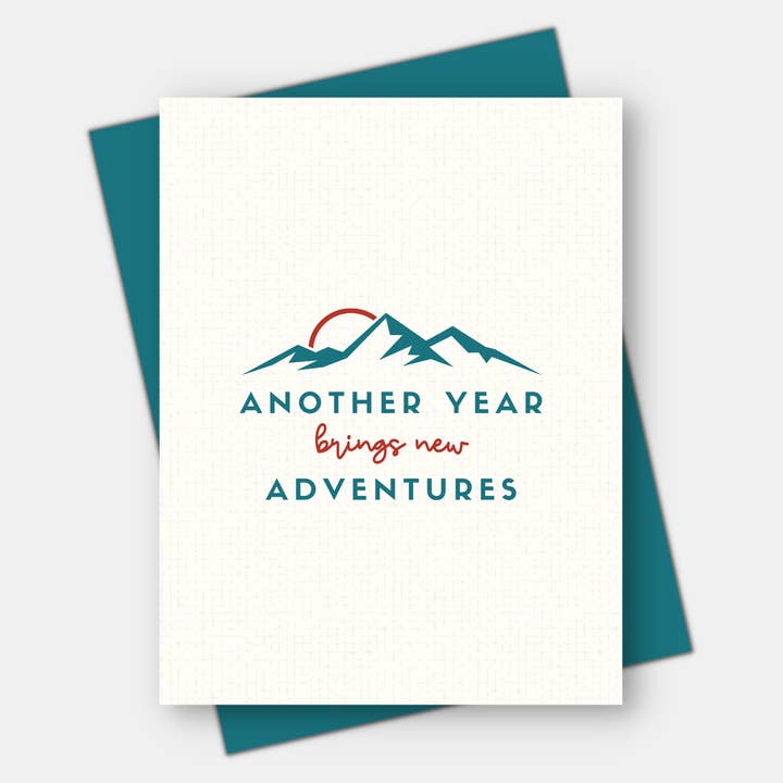 Another Year Brings New Adventures, Age-Positive Card for wholesale by Age-Friendly Vibes