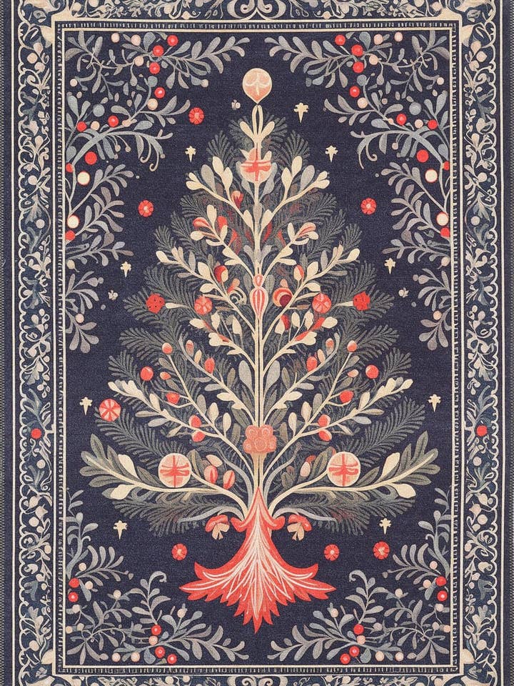 Tapis lavable en forme de sapin de Noël - MDJ005 pour la vente par JUSTRUG