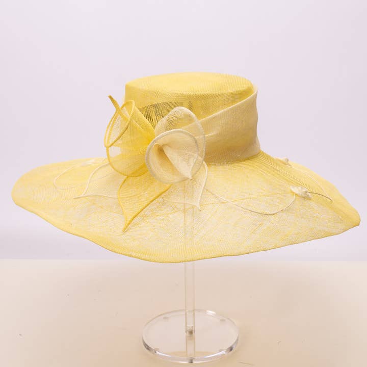 KaKyCo - Wholesale Fascinator Hat - Women's - 117138 | Two tone Callalily Adorned Wide Soft Sinamay Hats