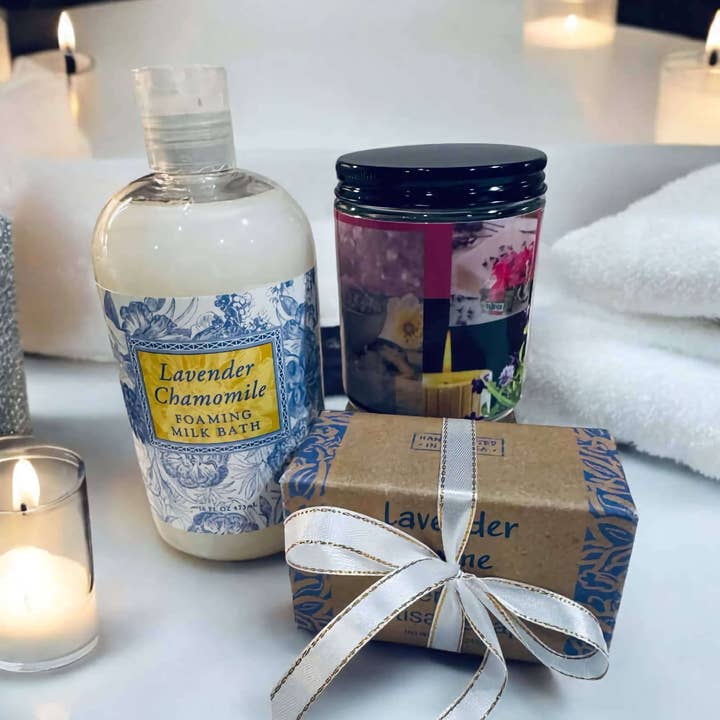 Lavender Chamomile Foaming Milk Bath for wholesale by Essentialgifting