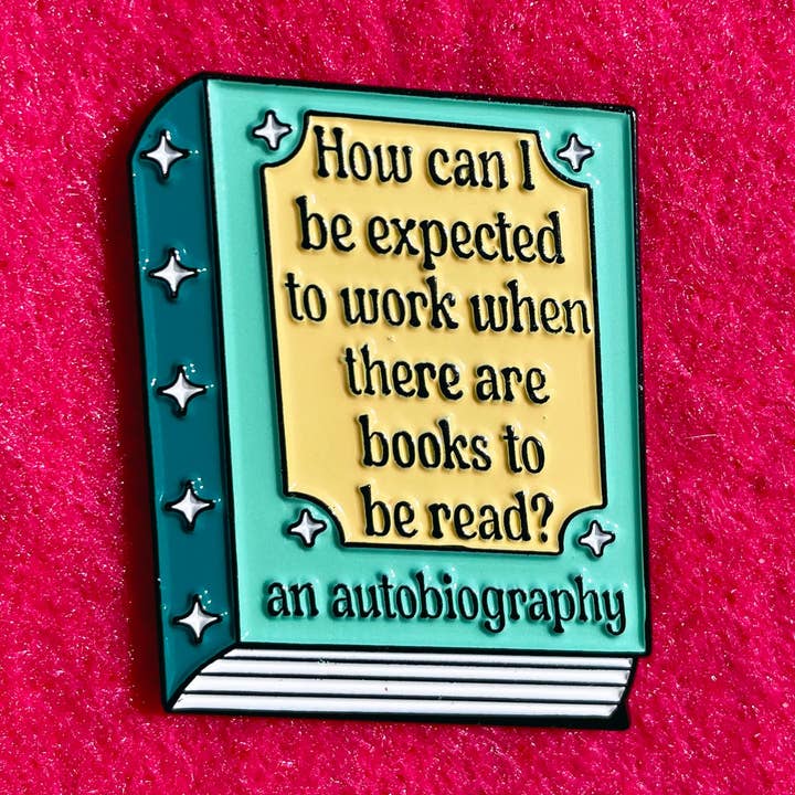 The Bookish Struggle Enamel Pin for wholesale by Pixel & Ink Creative
