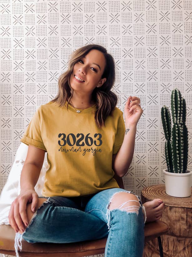 Customized City, zip code and State tshirt for wholesale by Julie Jersey Designs