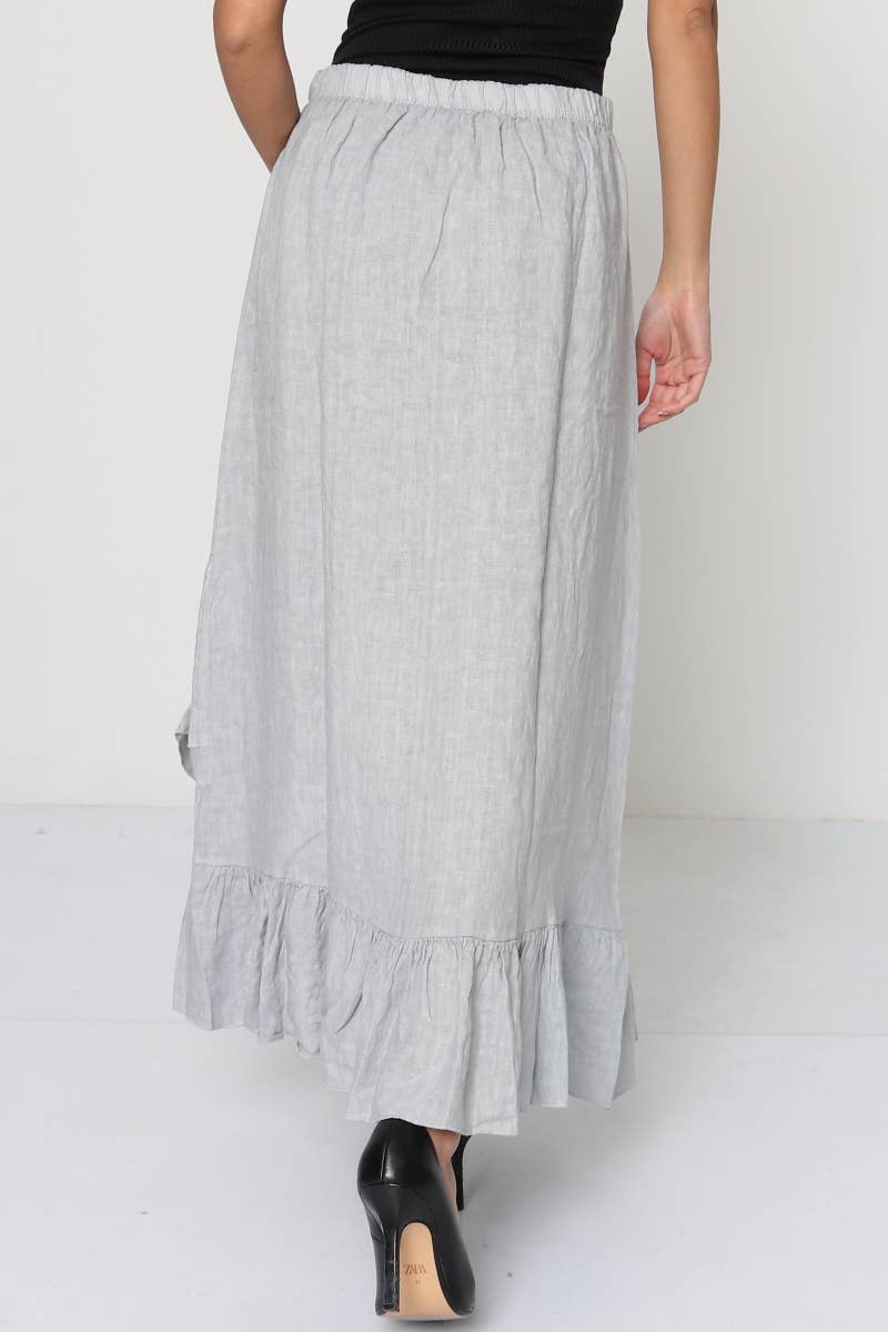 LÉA & LUC - Wholesale Skirt - Women's - 100% Linen Skirt REF. 80024