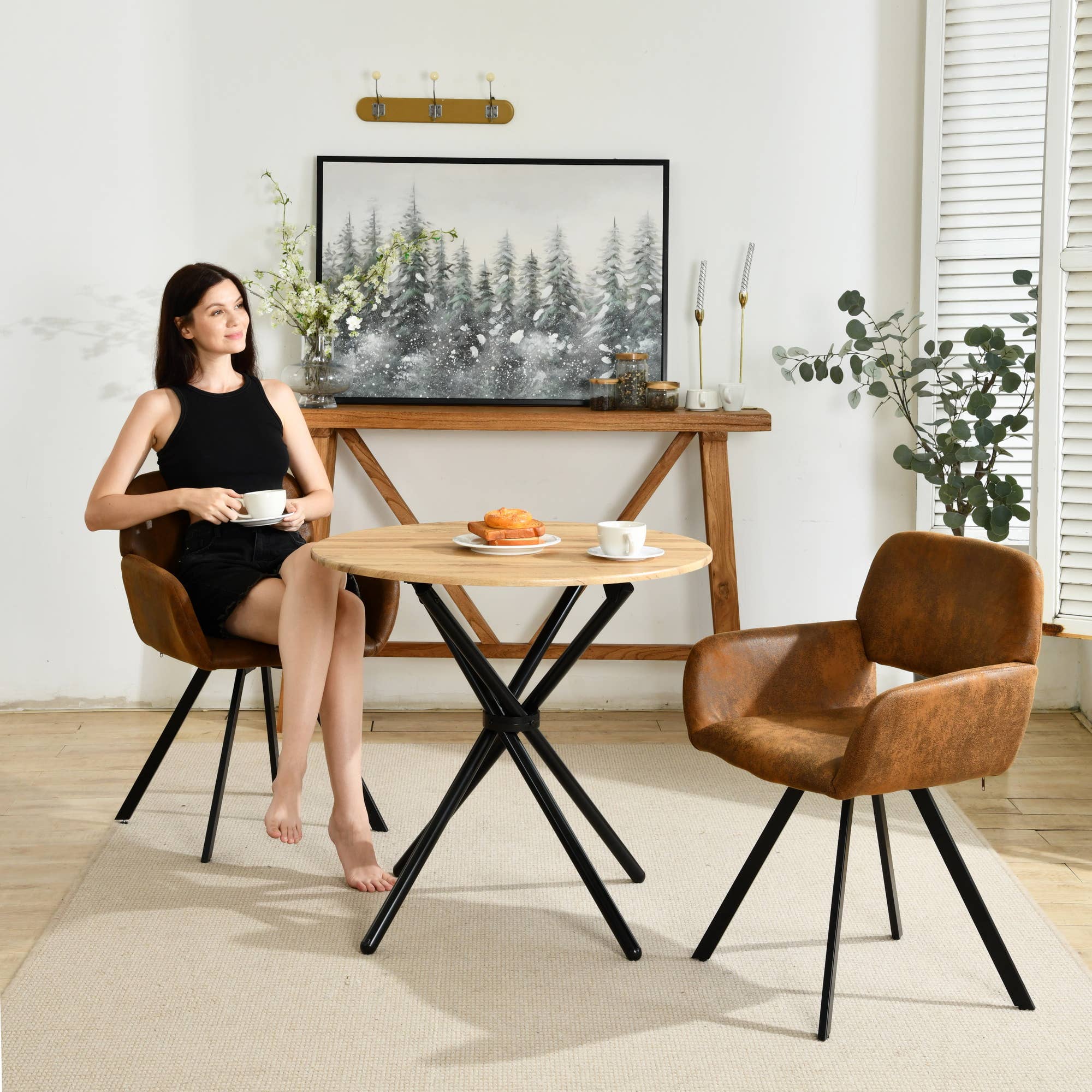 39F Inc. - Wholesale Side Table - 31.5IN Round Dining Table for for Dining, Coffee Break Work5