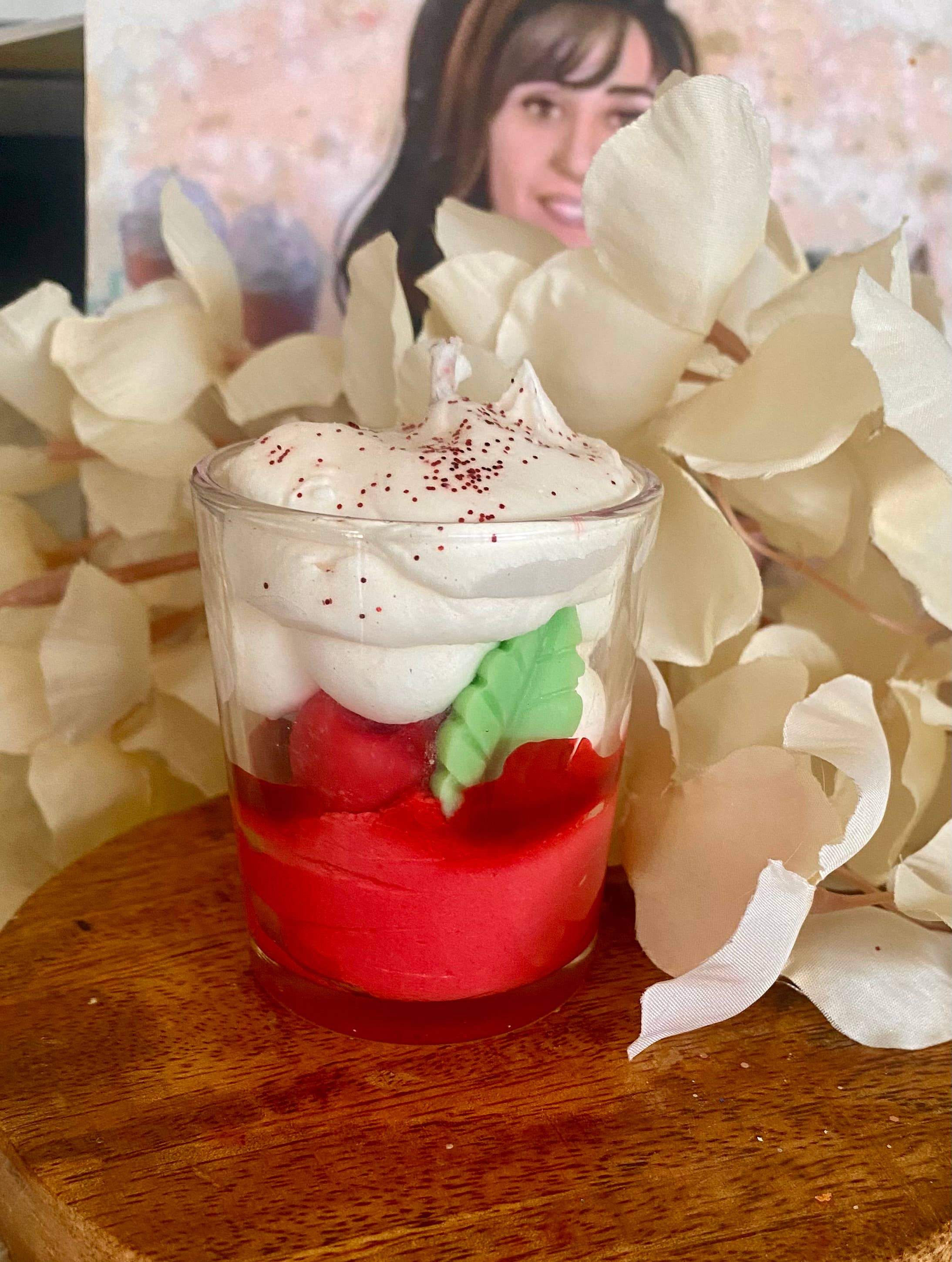 Les folies de Nicole - Vente Bougies originales - Mini bougie gourmande cerise noire explosive