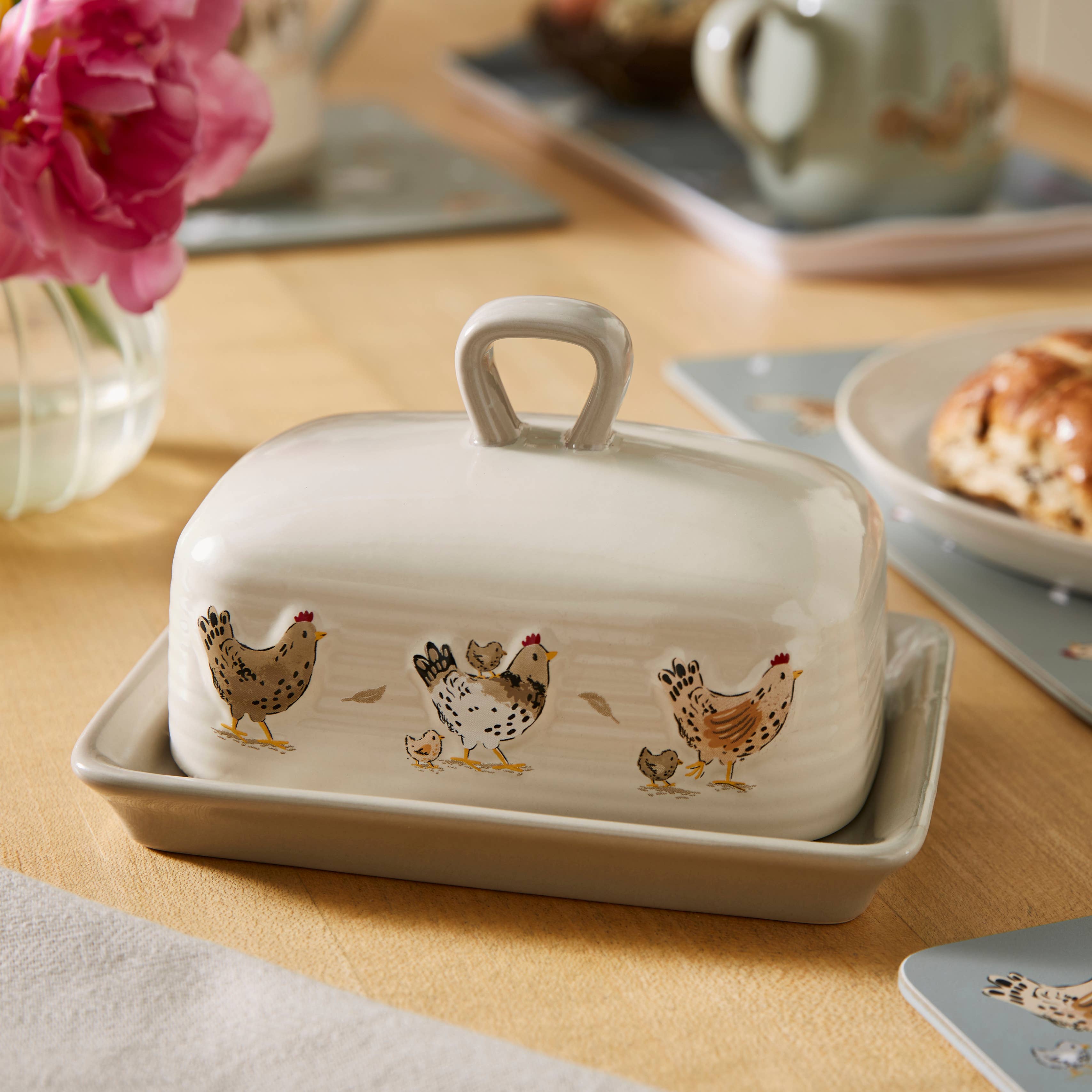 Multi Butter Dish Hen House Lane for wholesale on Faire2