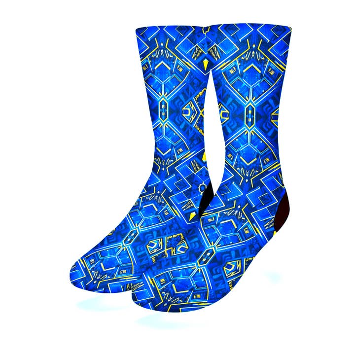 Royal Vibrations Blue Socks for wholesale by Savvy Sox