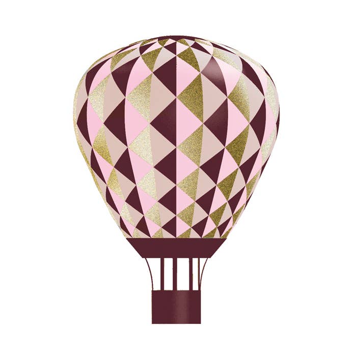 Mongolfiera - Bordeaux/Oro per la vendita all'ingrosso da parte di PaperMatrix