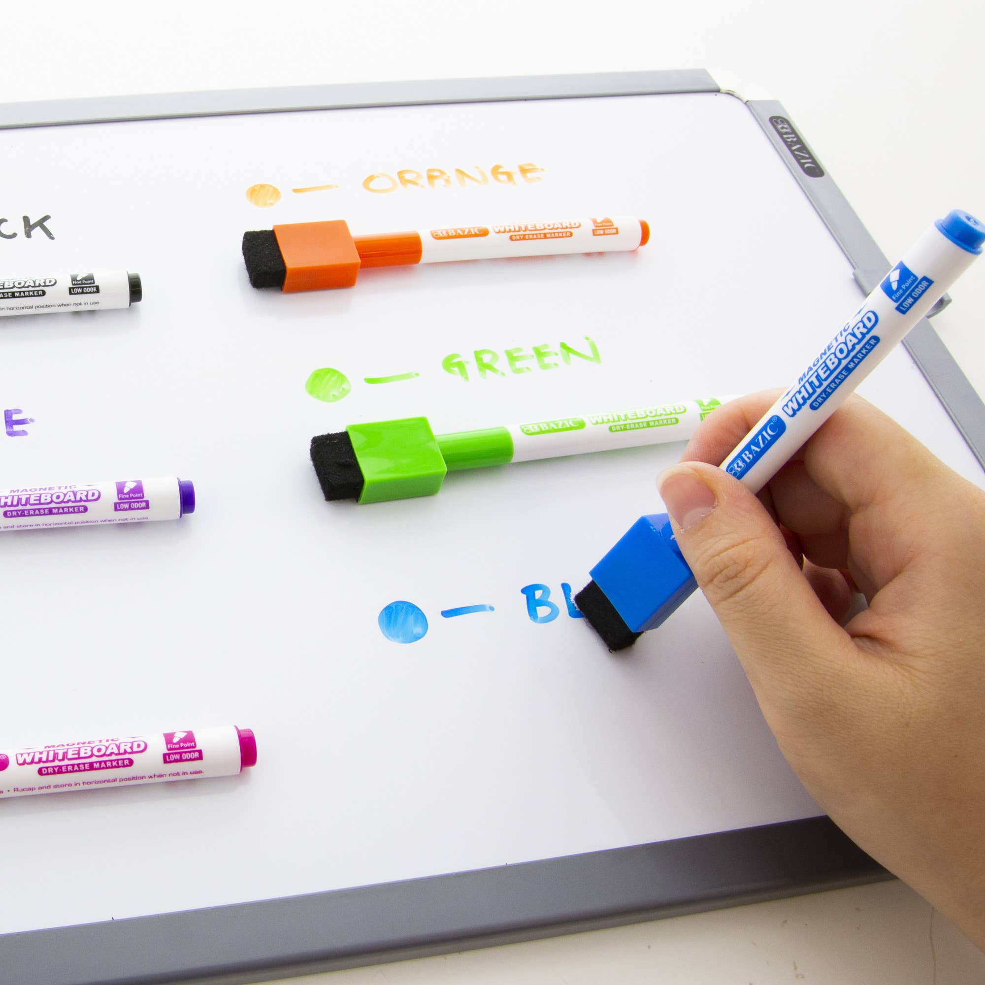 BAZIC Products - Wholesale Marker - Magnetic Bright Color Dry-Erase Markers (6/Pack)3