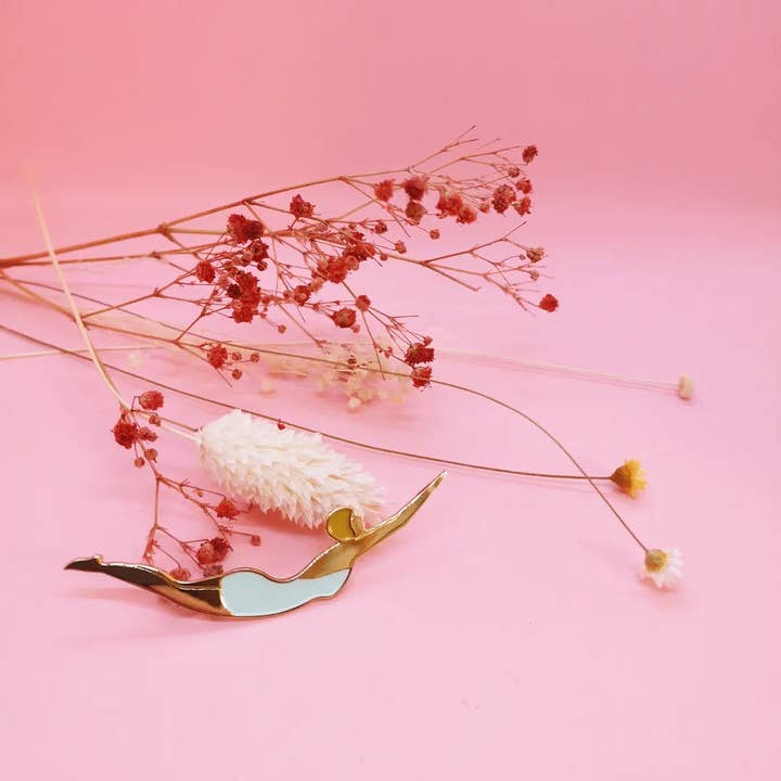 Messingbrosche Taucherin für den Großhandel von Les Nanas ont du Chic