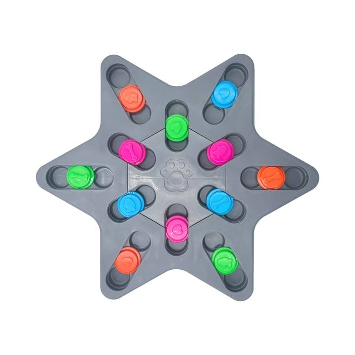 Pet Palette Distribution - Wholesale Pet Toy - Dog - Multipet Pup Star Interactive Treat Puzzle Star Dog Toy