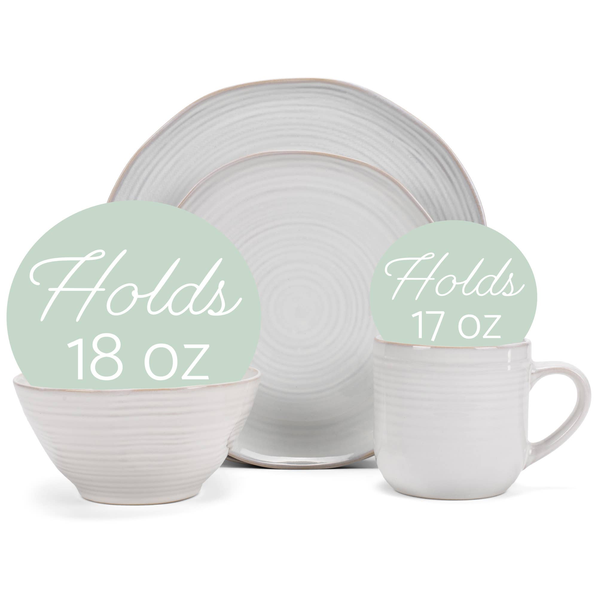 EAST AVENUE - Venta al por mayor Conjuntos de vajilla - 16 piezas Set de mesa ReactiveGlaze White1