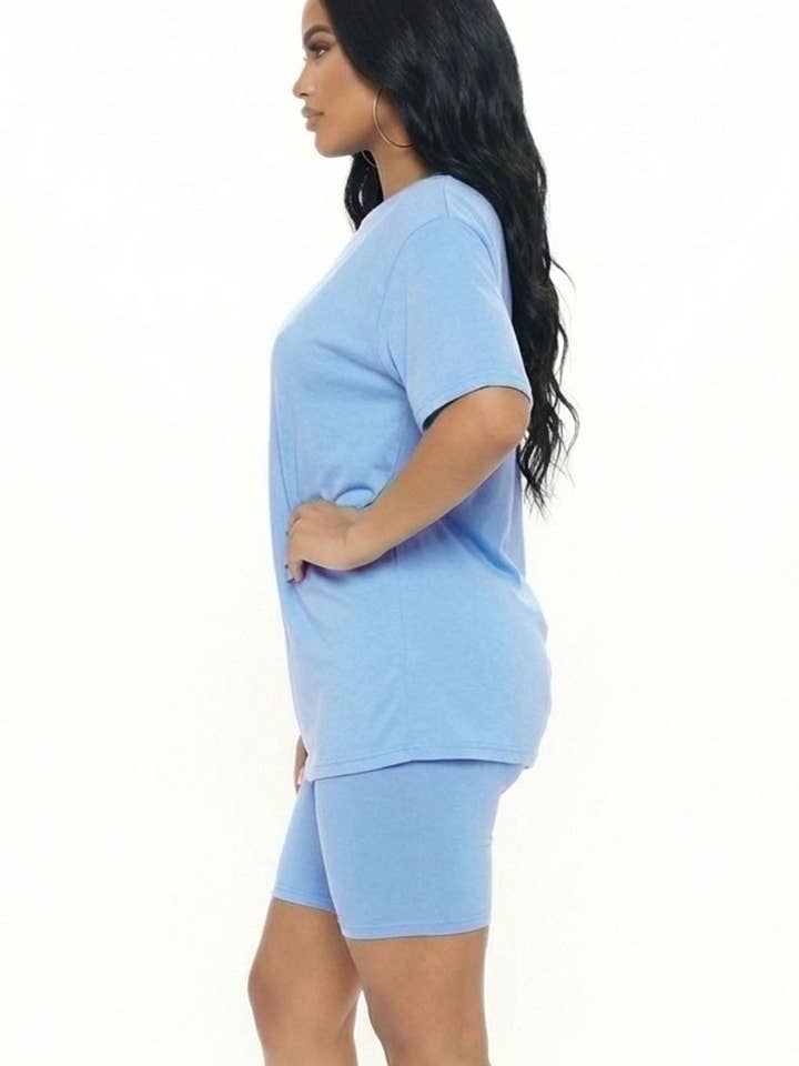 CAPELLA APPAREL - Wholesale Activewear Set - Women's - Loose Fit Top & Bike Shorts Set13