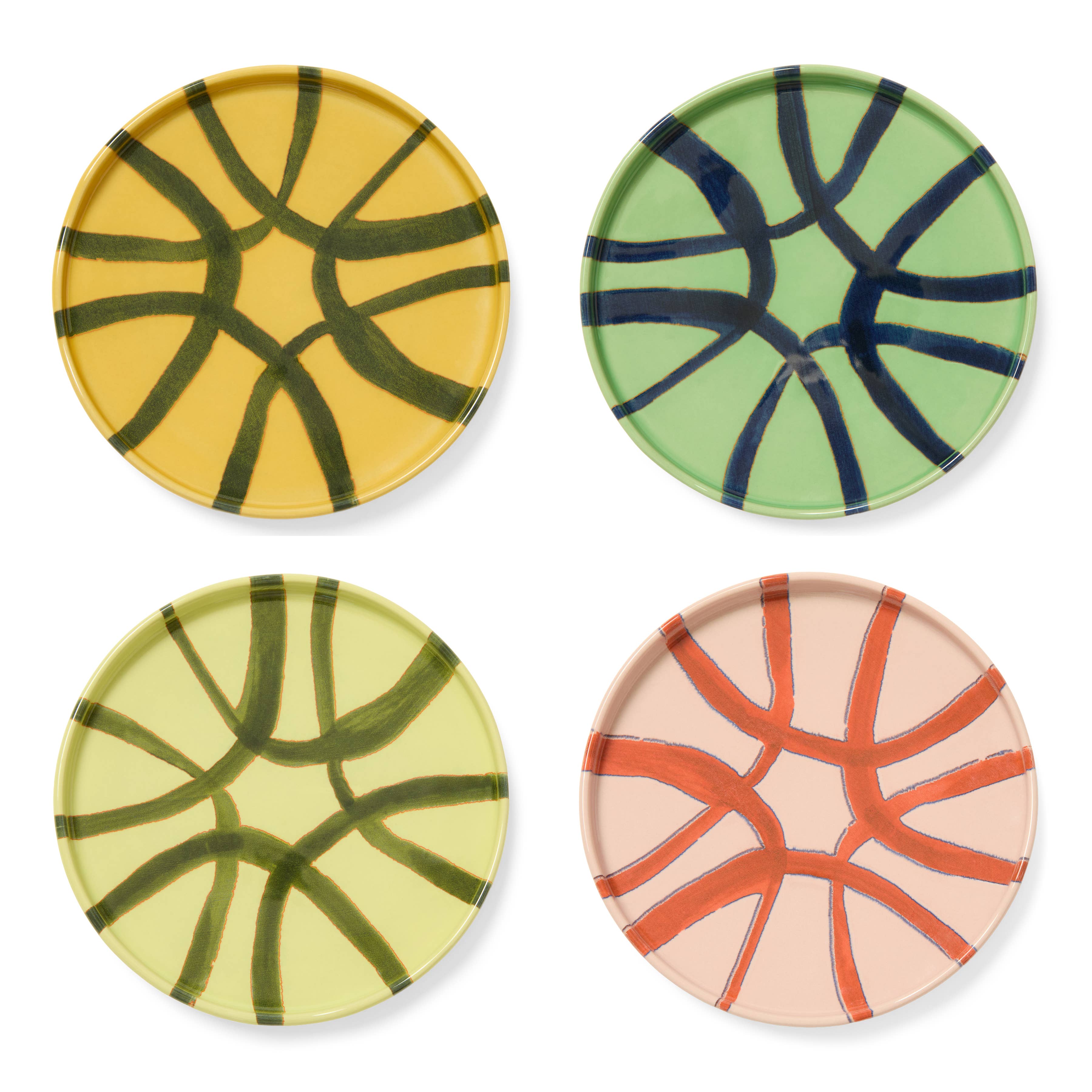 Couleur Nature - Vente Vaisselle d'apéritif - Assiette Apéritif Amalfi Verte - Diamètre 7,1"2